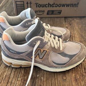 New Balance 2002R Gray and Tan Sneakers